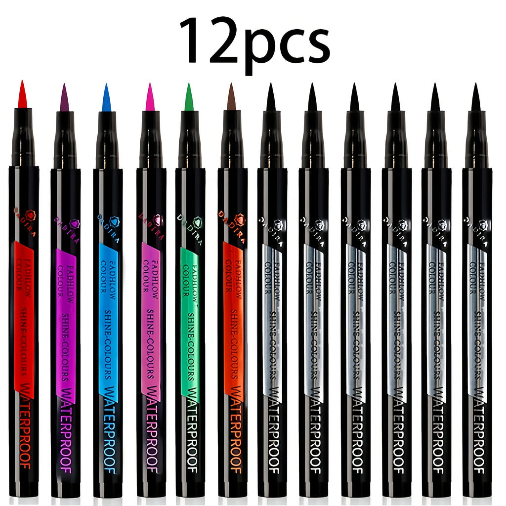 Fine Tip Liquid Eyeliner Pen 12-Pack – Long-Lasting Smudge-Free Precision Eye Liner, Natural Makeup Effect No Tingle Formula, All Skin Tones, Daily Wear Performances & Parties Wome - product image 11