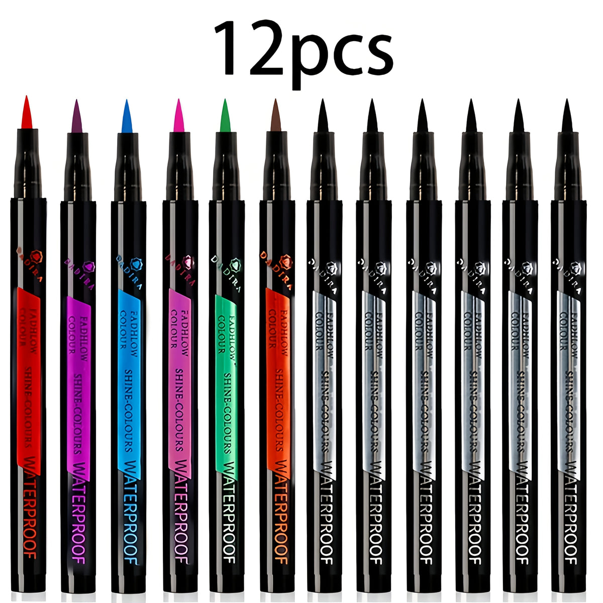 Fine Tip Liquid Eyeliner Pen 12-Pack – Long-Lasting Smudge-Free Precision Eye Liner, Natural Makeup Effect No Tingle Formula, All Skin Tones, Daily Wear Performances & Parties Wome - product image 11
