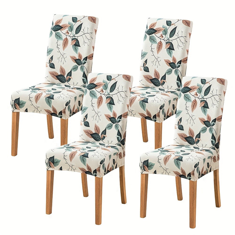 Dining Chair Covers Slipcovers Set of 4 or 6 - Spandex Stretch Milk Velvet Removable Washable Parsons Chair Protector | Anti-Slip Elastic Band | Multiple Prints | Kitchen Dining Ro - product image 7