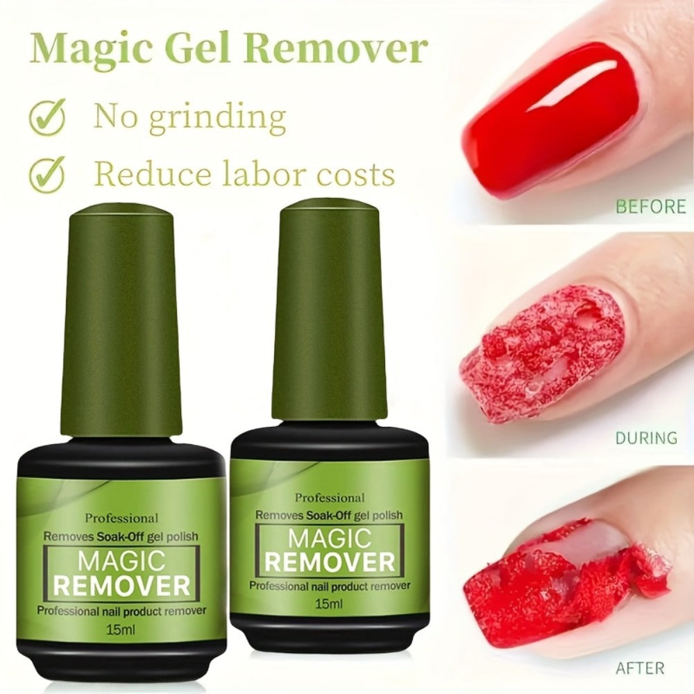 Gel Nail Polish Remover 3pcs Set – Soak Off Gel Nails, Nail Glue & Acrylic Nails in 2-3 Minutes | Fast Gentle Formula for Home DIY & Salon Use | Nail Care Kit for Women & Men - product image 3