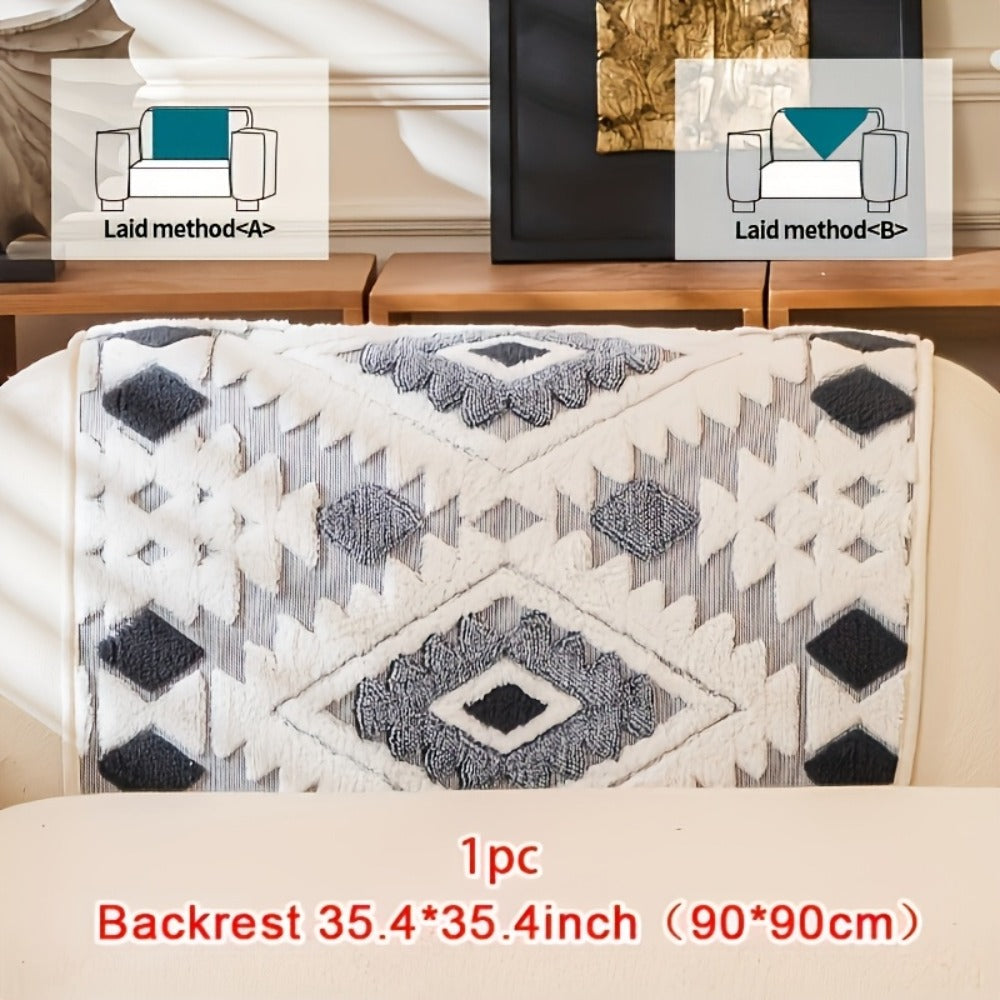 Thick Plush Sofa Cover Non-Slip Pet Friendly Machine Washable Couch Slipcover Furniture Protector for Living Room Bedroom Office Armrest to 4-Seat Multiple Colors - product image 10