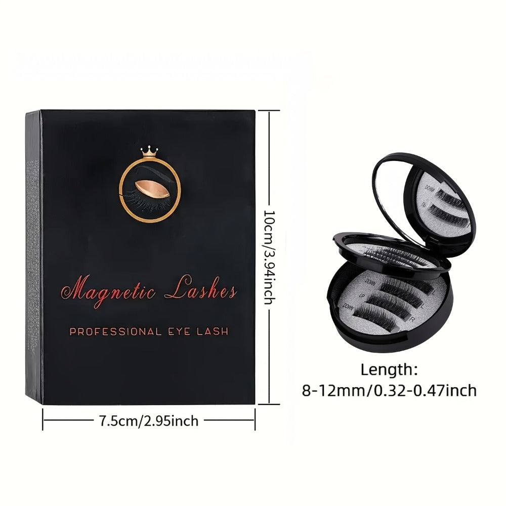 Waterproof 3D Magnetic Lashes 8Pcs Reusable Double Strip False Eyelashes Set with Clips & Glue – Natural Look for Women, Daily Wear, Parties & Special Occasions - product image 8