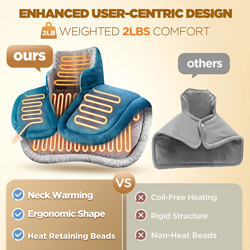 Graphene Heating Pad For Neck Shoulders Back, 3lb Weighted Electric Pad, Deep Heat With Precise Heating & Soft Flannel, 6 Heat Settings, 4 Timer Options, Auto - product image 11