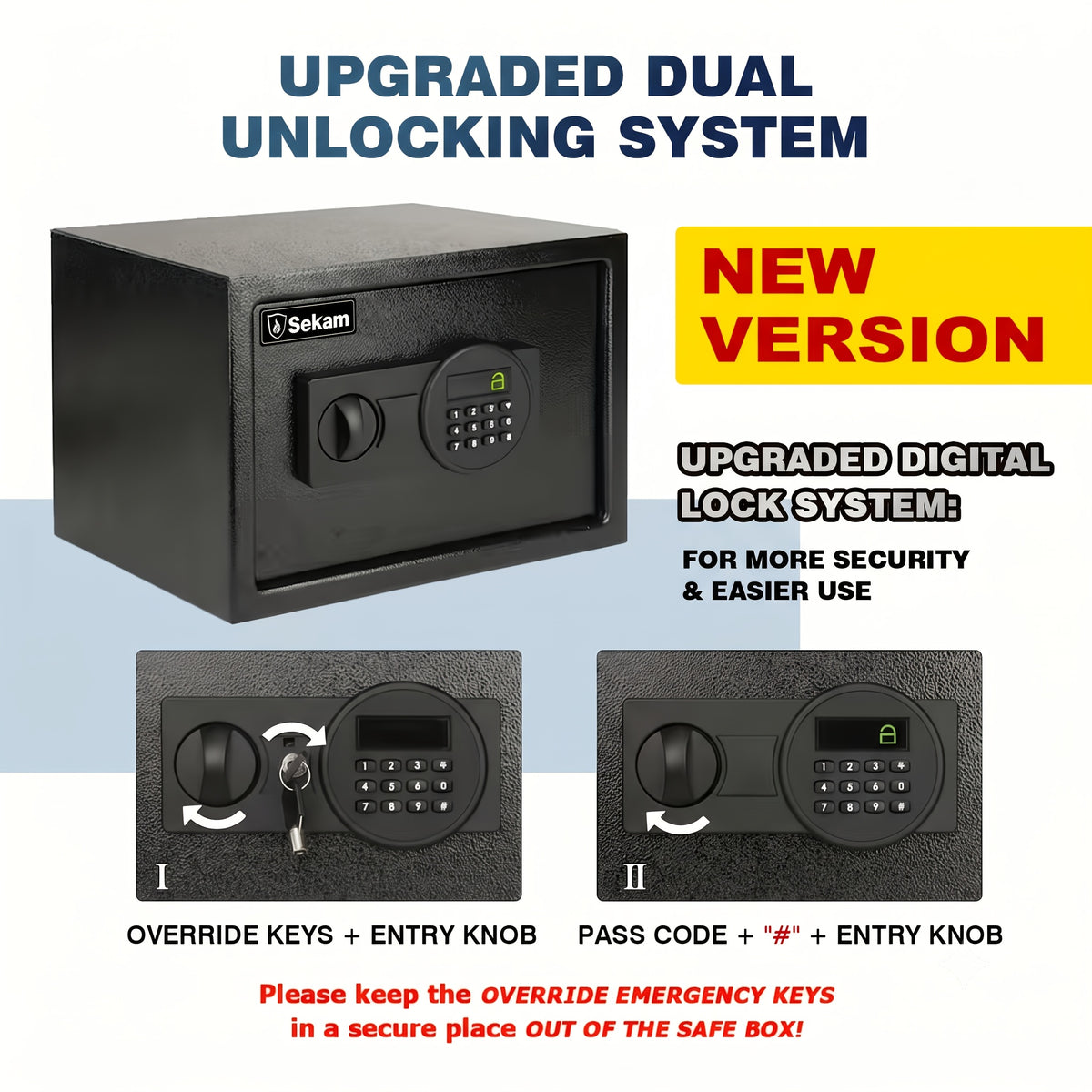 Heavy Duty Steel Safe With Cash Bag Without Cash Bag Home Safety Safe Equipped With A Combination Lock and Key Lock Suitable For Storing Cash Documents and - product image 4
