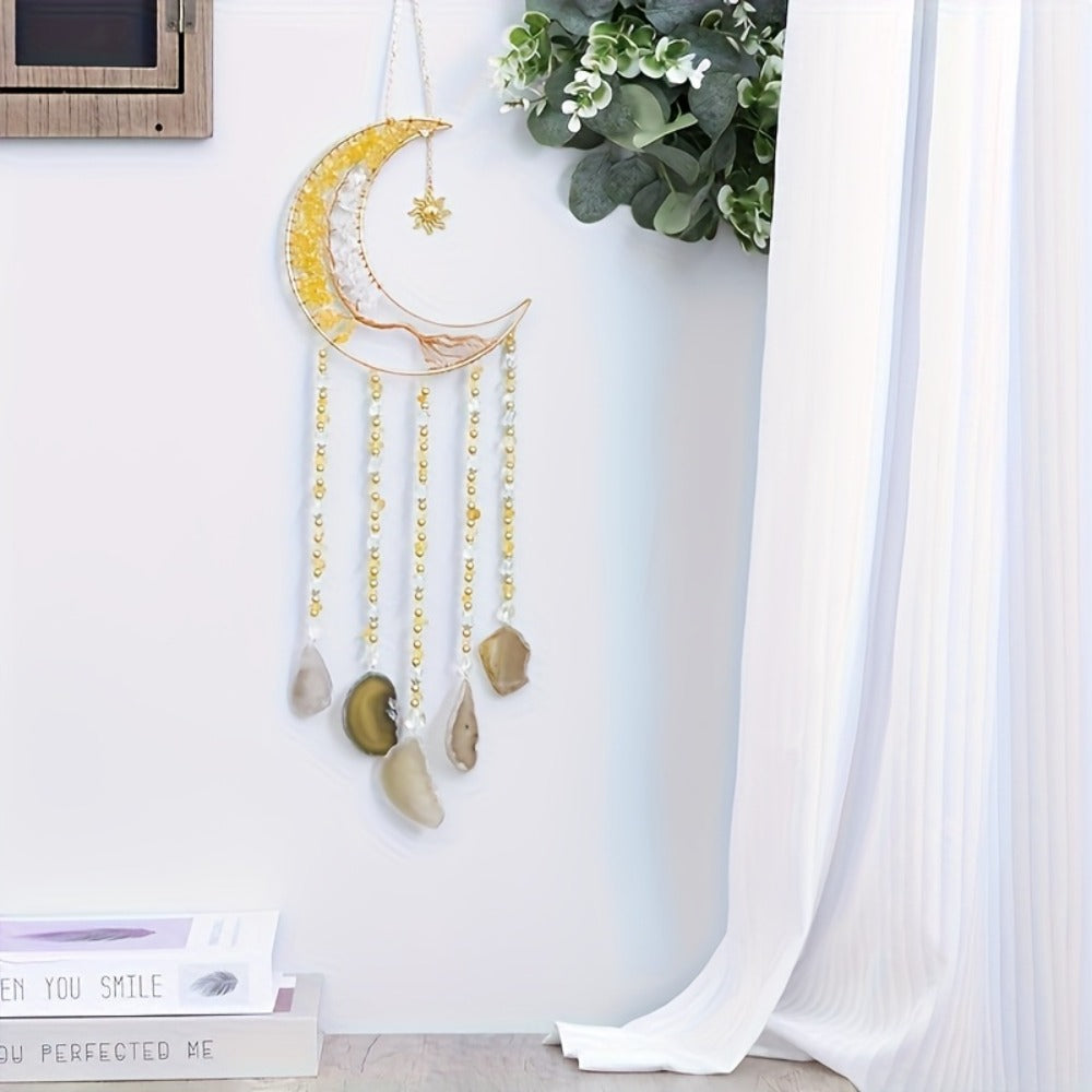 Dreamcatcher Moon Suncatcher Wall Hanging – Handmade Boho Wind Chime Pendant for Indoor Outdoor Garden, Courtyard & Party Decor – Christmas & Birthday Gift - product image 25