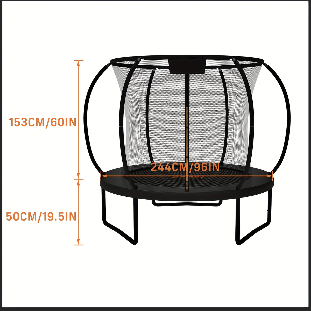 Outdoor Trampoline with Safety Enclosure Net Football Toss Game 8 10 12 14FT Round Backyard Trampoline for Kids Adults Indoor Outdoor Party Play - product image 3