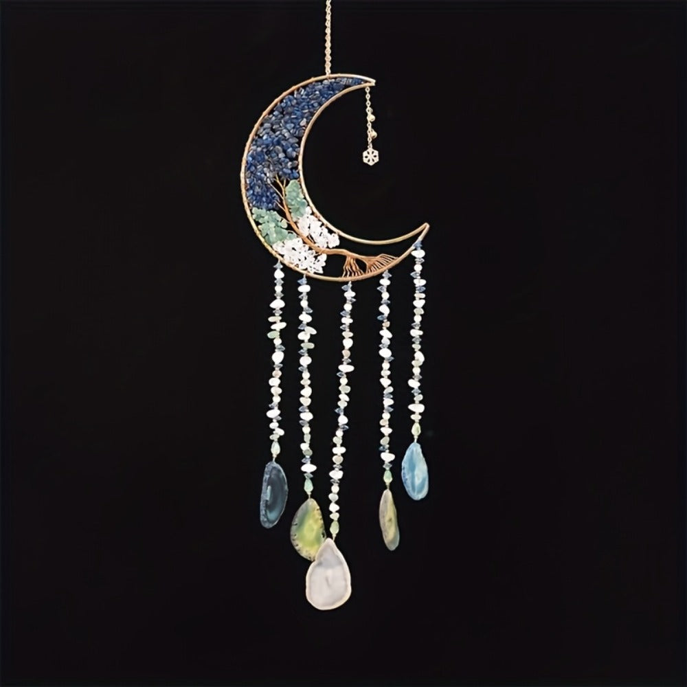 Dreamcatcher Moon Suncatcher Wall Hanging – Handmade Boho Wind Chime Pendant for Indoor Outdoor Garden, Courtyard & Party Decor – Christmas & Birthday Gift - product image 7