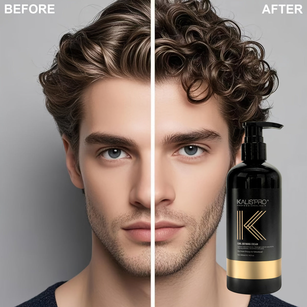 Men's Curl Cream Sulfate-Free 10.14oz - Frizz Control Styling Cream for Wavy & Curly Hair | Controlled Hold, Boosts Shine & Hydration | No Sticky Residue | Curly Guy Method Approve - product image 12