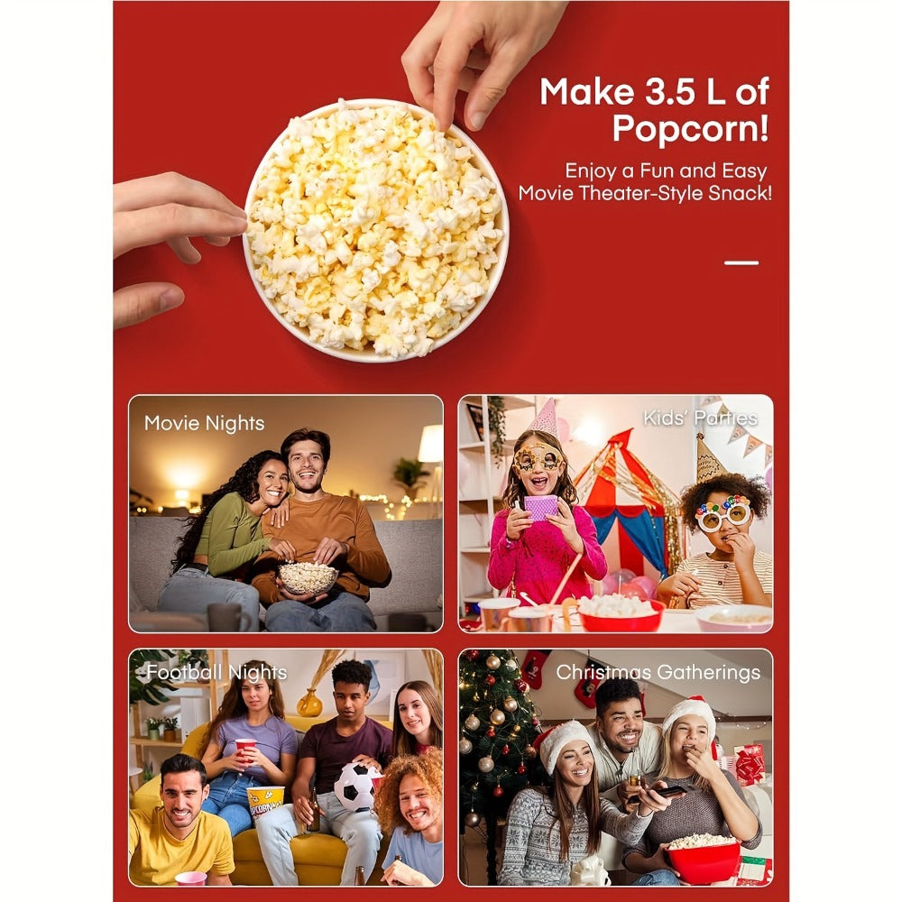 Air Popper Popcorn Maker 1400W – Hot Air Popcorn Machine, Oil-Free & Healthy, Easy to Clean, Best Popcorn Popper for Movie Night, Parties & Kids Birthday - product image 7