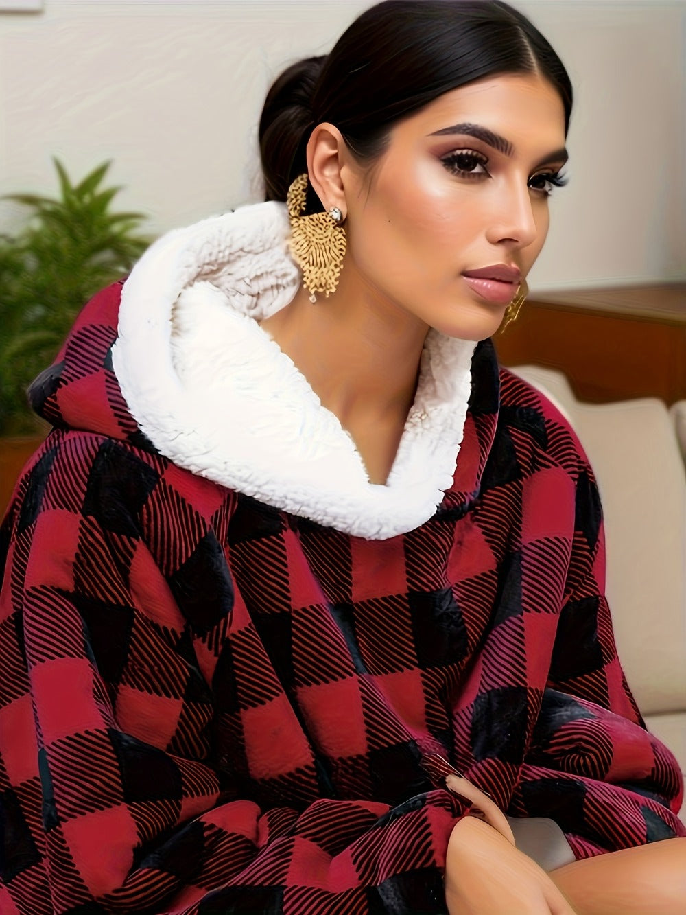 Wearable Blanket Hoodie – Oversized Flannel Sweatshirt Blanket with Pockets for Women & Men, 450-500gsm Thick Warm Winter Cozy - product image 21
