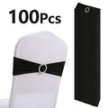 Chair Sashes for Wedding 100pcs Stretch Spandex Elastic Chair Sash Bands with Buckle for Dining Chairs Banquet Party Event Decor - Bulk Set Multiple Colors - product image 17
