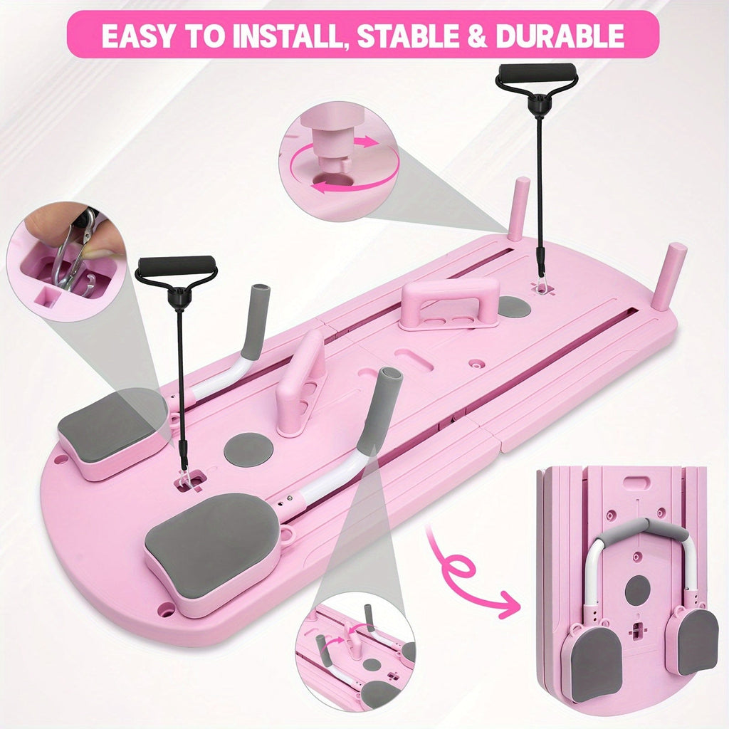 Collapsible Pilates Board 8-in-1 with Resistance Bands | Anti-Slip Yoga Push-Up Board for Core Strength, Balance, Fat Burning & Full Body Home Gym Training - product image 5