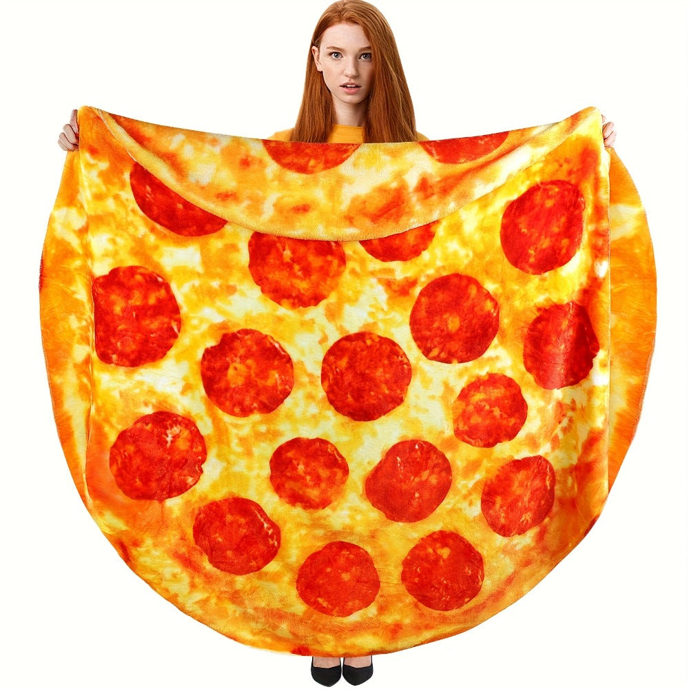 Food Print Flannel Throw Blanket - Funny Pizza Donut Pancakes Digital Print 250GSM Soft Cozy Lightweight All-Season Foodie Throw for Couch Sofa Bed Office Camping Travel - product image 11