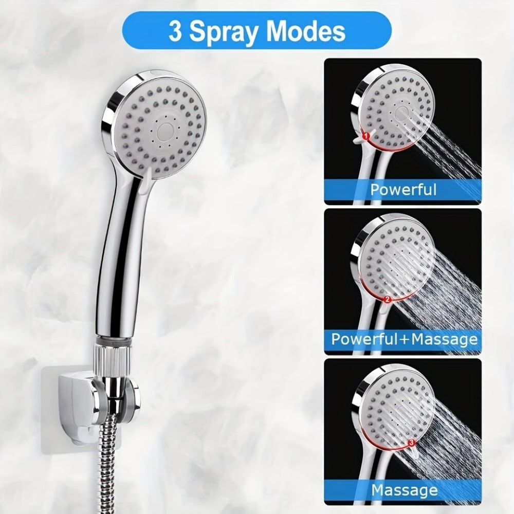 High Pressure Rainfall Handheld Shower Head Combo, 11-Inch Extension Arm, 9 Settings, 180° Adjustable, Anti-Leak with Holder, Chrome & Matte Black, 8/10/12 Inch - product image 10