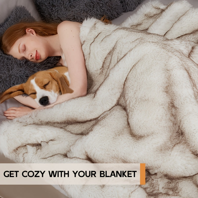 Super Soft Reversible Plush Mink Blanket for Bed Couch Sofa, Oversized Heavy Weight Cozy Blanket, Leopard Animal Print & Solid Colors, Throw & Twin Size | Faux Fur Throw Blanket 1060GSM Luxury