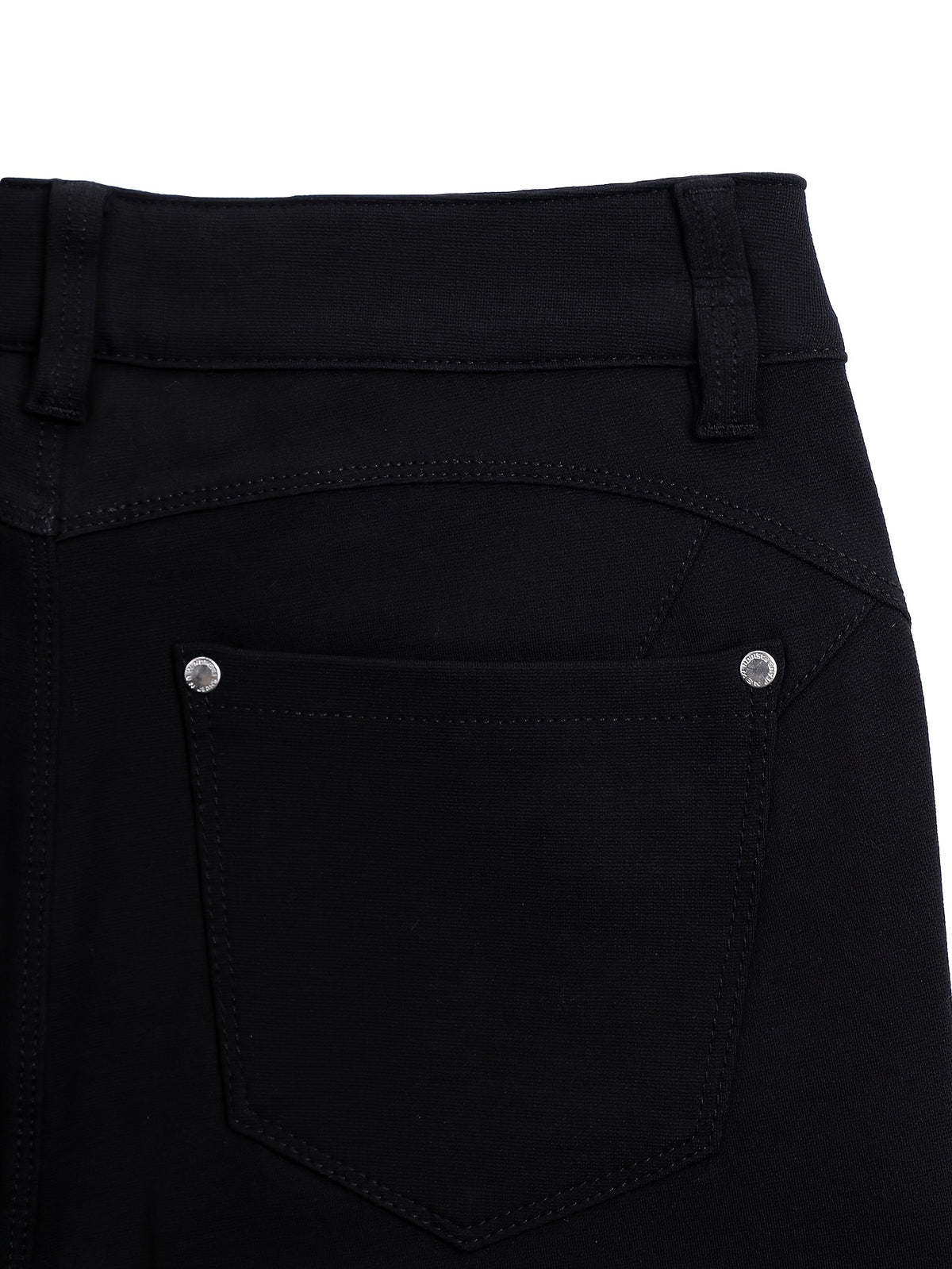 CY038 Full-Length Black High-Waist Skinny Jeans - Stretchy Fabric, Button Decor, Five Pockets, Long Style, Solid Color, Weekend Casual Streetwear - Ideal for - product image 6