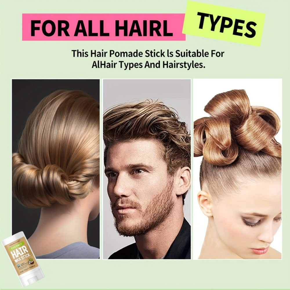 Hair Wax Stick 5 Pack Flyaway Control Edge Control with Jojoba Oil – Fragrance Free Non-Greasy Strong Hold Slick Back Styling Wax for Women Men All Hair Types - product image 18