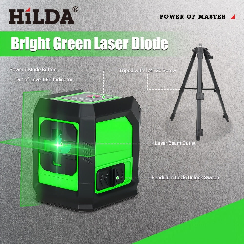 Green Laser Level Self Leveling Cross Line Horizontal Vertical Green Beam Laser with 39 Inch Adjustable Tripod Rotating Head for Home Decoration Construction Tiling Alignment - product image 8