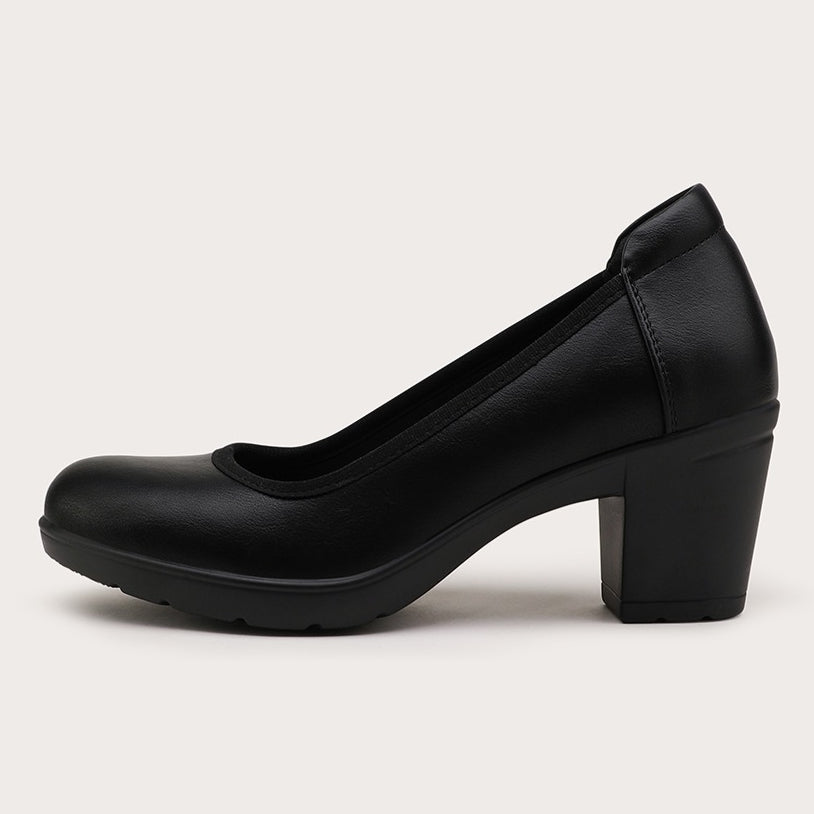 Women's Block Heel Pumps Work Shoes Office Lady Round Toe High Heels Dress Shoes, Women Shoes - product image 11