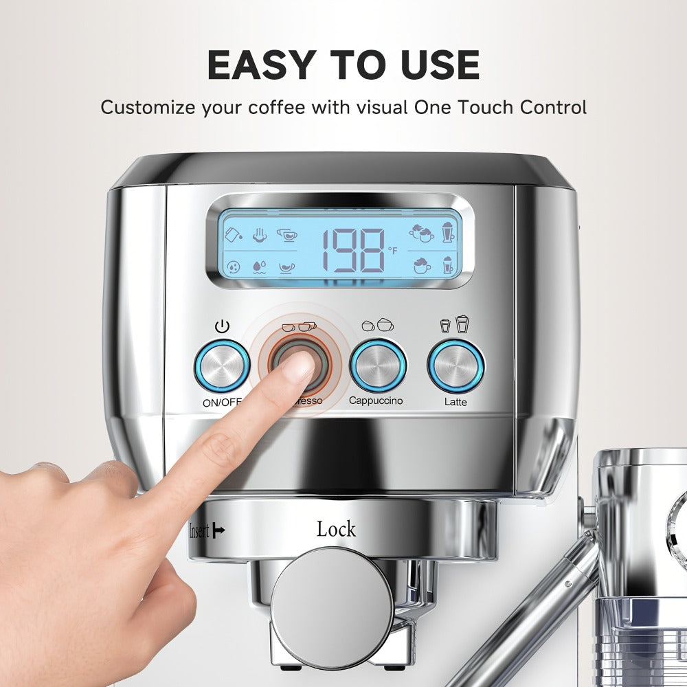 Espresso Machine 20 Bar with Automatic Milk Frother – Dual Boiler Coffee Maker, Touch Control, Cappuccino & Latte Machine with Dual Wall Filters, Includes Milk Frother, Easy to Use - product image 5
