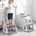 2-in-1 Potty Training Toilet Seat With Step Stool For Toddlers, Adjustable Height Anti-Slip Pad & Splash Guard, Potty Chair Kids Boys Girls, Cheap Supplies - product image