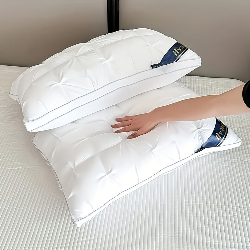 2 Luxury Hotel-quality Pillows, Queen/King Size, with High-resilience Plush Pillow Cores and Hypoallergenic Polyester Fabric, Soft and Comfortable - product image 6