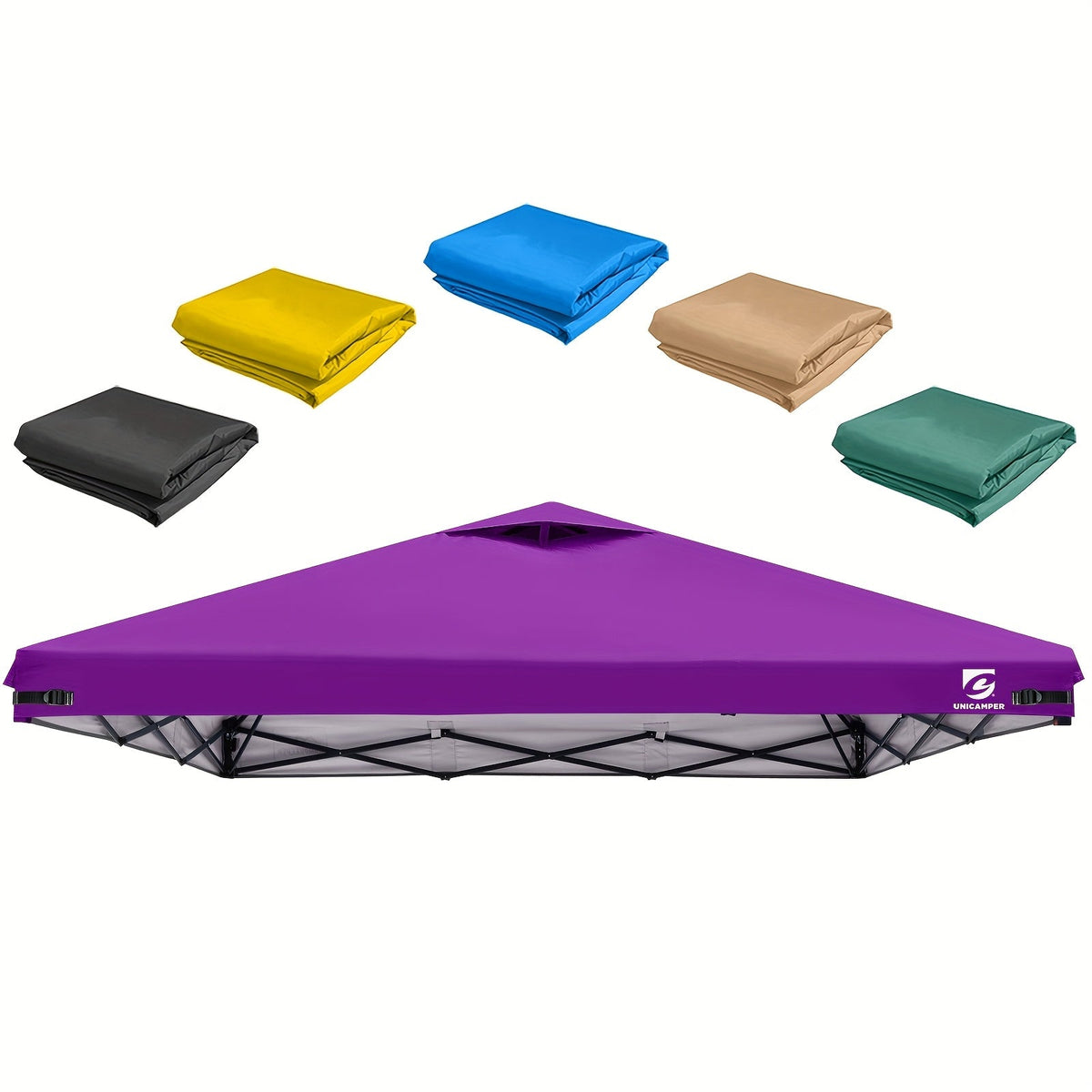 10x10 Canopy Replacement Top Cover for Straight Leg Tents | Waterproof Pop-Up Canopy Top for Camping, Outdoor Events & Backyard (Top Cover Only) | Ventilation Ports, Instant Shade, 11 Color Options