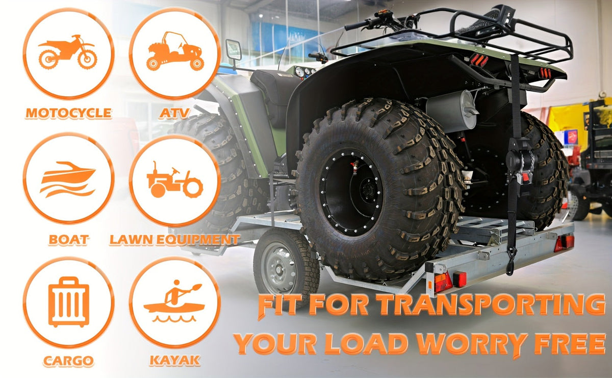 Retractable Ratchet Straps with Extension Strap – Heavy Duty Auto Self-Retracting Tie Down Cargo Straps for Truck Trailer Motorcycle Moving & Appliances - product image 21
