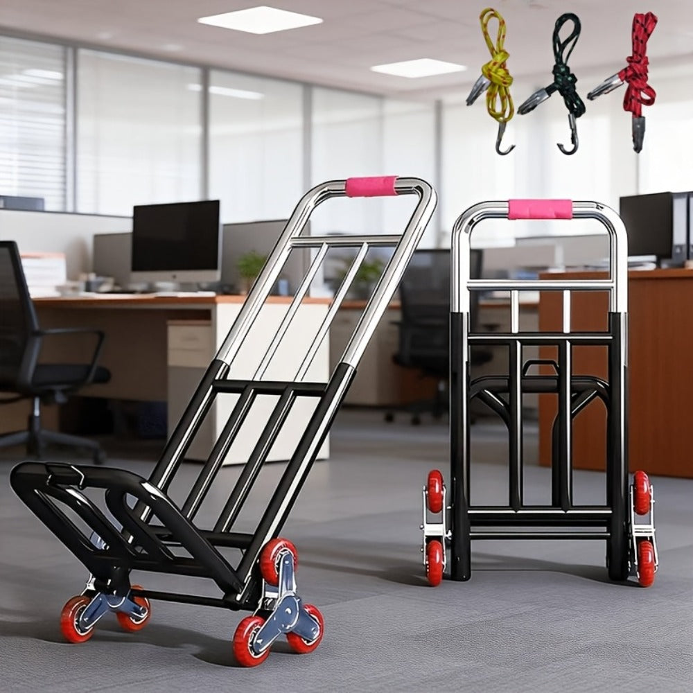 Folding Hand Truck Stair Climbing Wheels Heavy Duty 220 450 680 LBS Capacity Compact Collapsible Handcart Dolly for Home Warehouse Grocery Moving Office Material Handling - product image 7