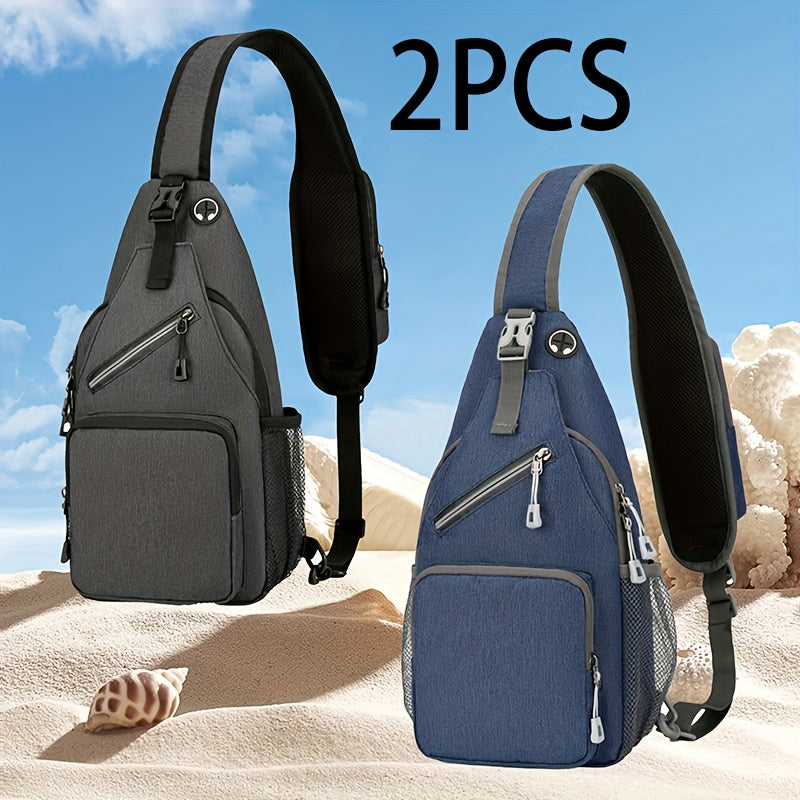 Crossbody Sling Backpack for Women Men | Featherlight Oxford Cloth Shoulder Chest Bag Daypack for Hiking Traveling Camping, Large Capacity Zipper Sling Bag - product image 2