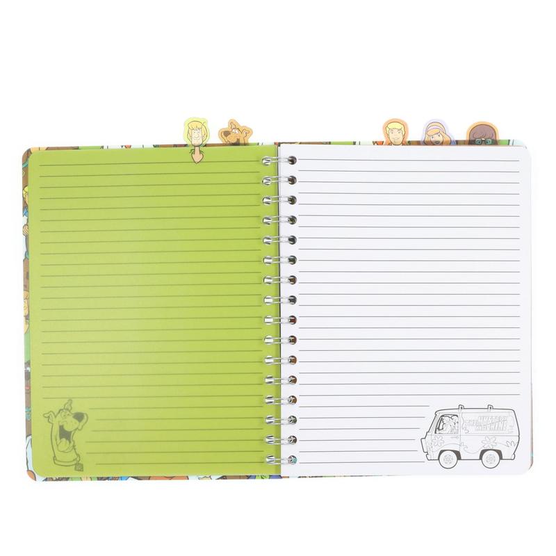 Officially Licensed Scooby-Doo Gift for Boys Girls Fans Ages 5 6 7 8 9 10 | Scooby-Doo Spiral Notebook for Kids Mystery Machine 5-Tab Journal 75 Lined Pages - product image 3