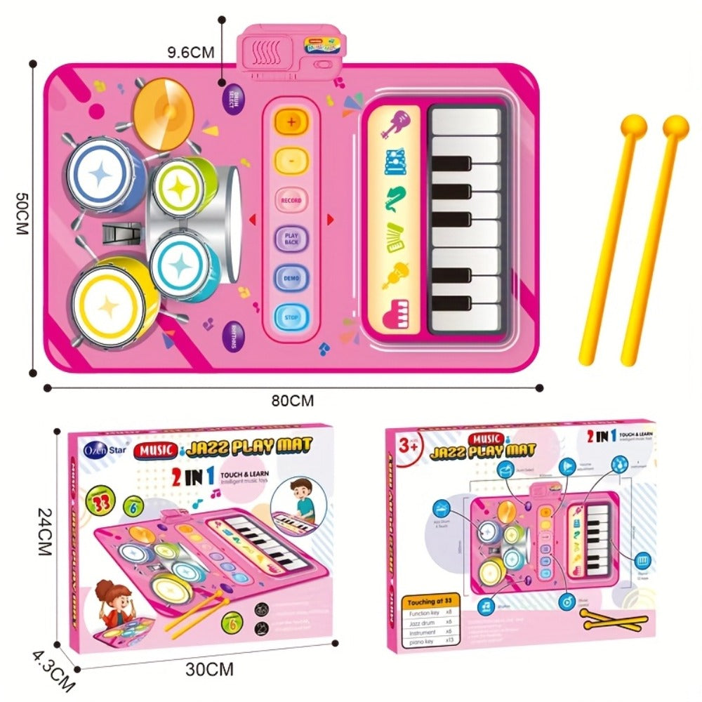 Kids Electronic Drum Music Mat – Dance Drum Pad for Boys & Girls – Multifunctional Musical Toy for Skill Development & Family Bonding – Birthday Christmas - product image 4