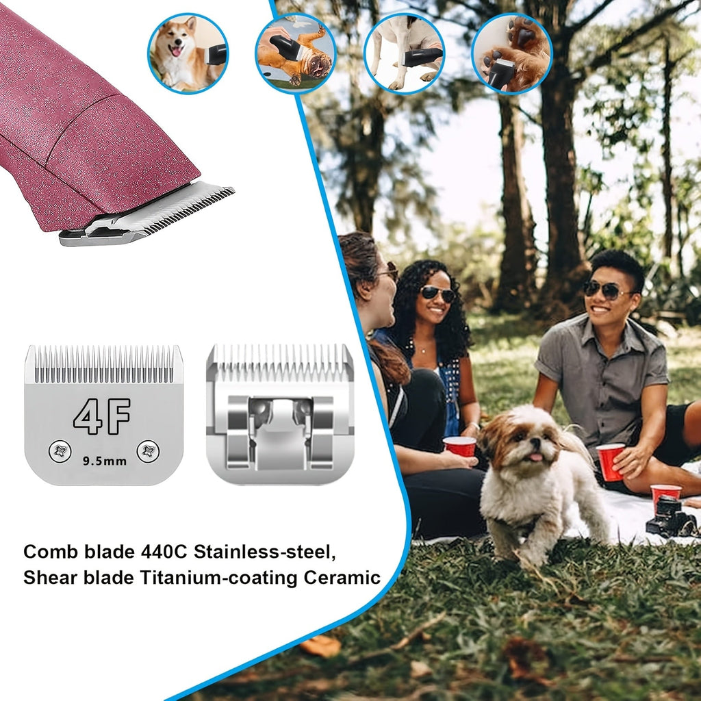 Dog Clipper Replacement Blades – Professional Pet Grooming Accessory – Ceramic & Carbon Steel Detachable Blades in 5 Sizes (3F/4F/5F/7F/10#) – Compatible with - product image 2