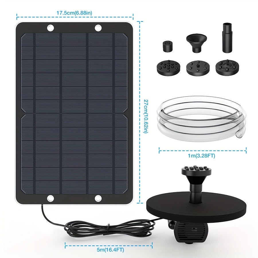 Solar Fountain Pump IPX8 Waterproof – Bird Bath Pond Garden Pump - product image