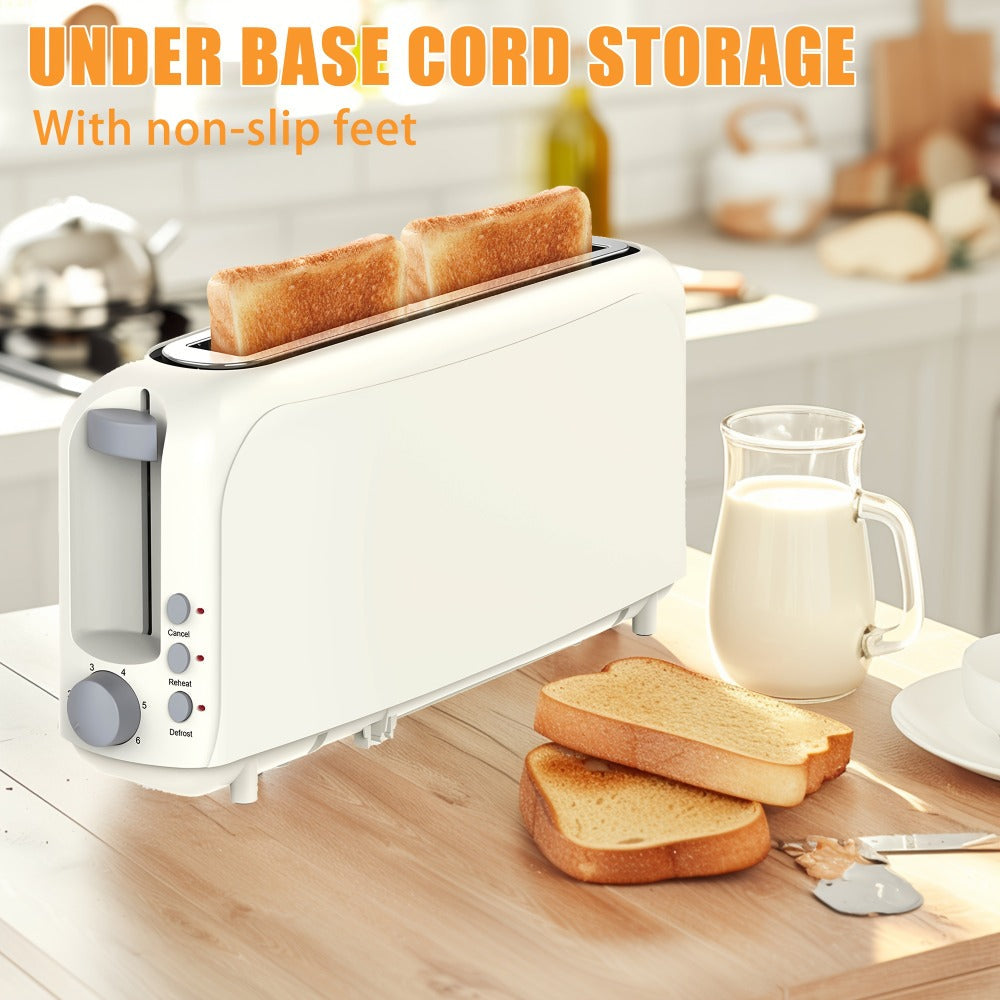 Slim Toaster 2-Slice Long Slot – 1.45" Wide Slot, 6 Shade Settings, Cancel/Reheat/Defrost, 750W, Removable Crumb Tray | 6 Colors - product image 7