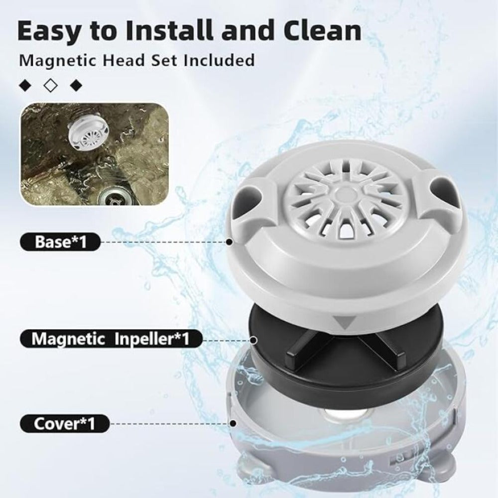 Magnetic Pipeless Jet Head Motor Replacement for Pedicure Spa Chair — Rotating Jet with Propeller & Cap, 4-Pin Connection, Luraco Compatible, Easy Clean, Durable Plastic, Grey - product image 7