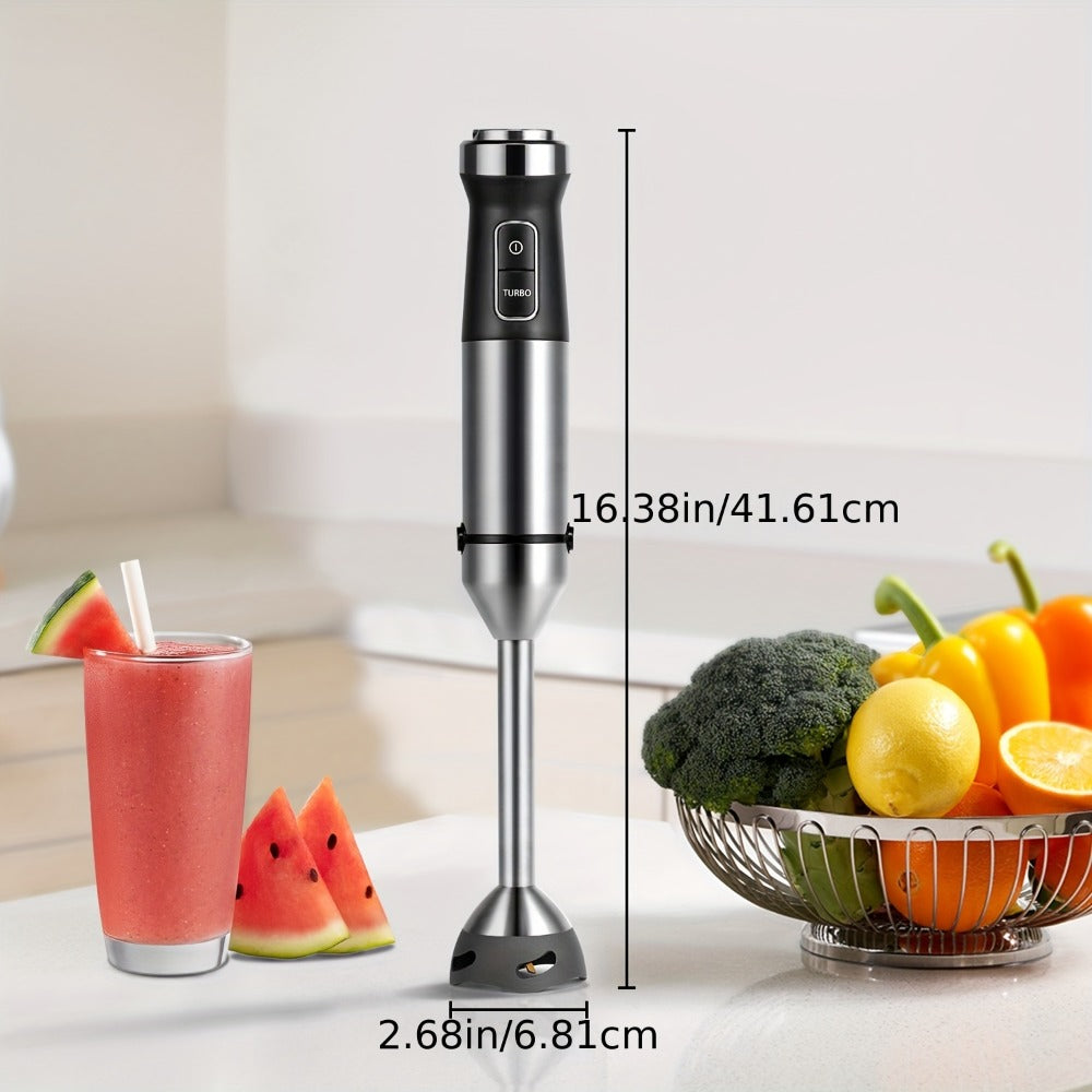 Immersion Blender Handheld 6-in-1 & 7-in-1 1000W 20-Speed Turbo – Titanium Blades BPA-Free with Dough Hooks Egg Beater Whisk Beaker & Chopper | Scratch-Resistant Hand Blender Kitch - product image 4