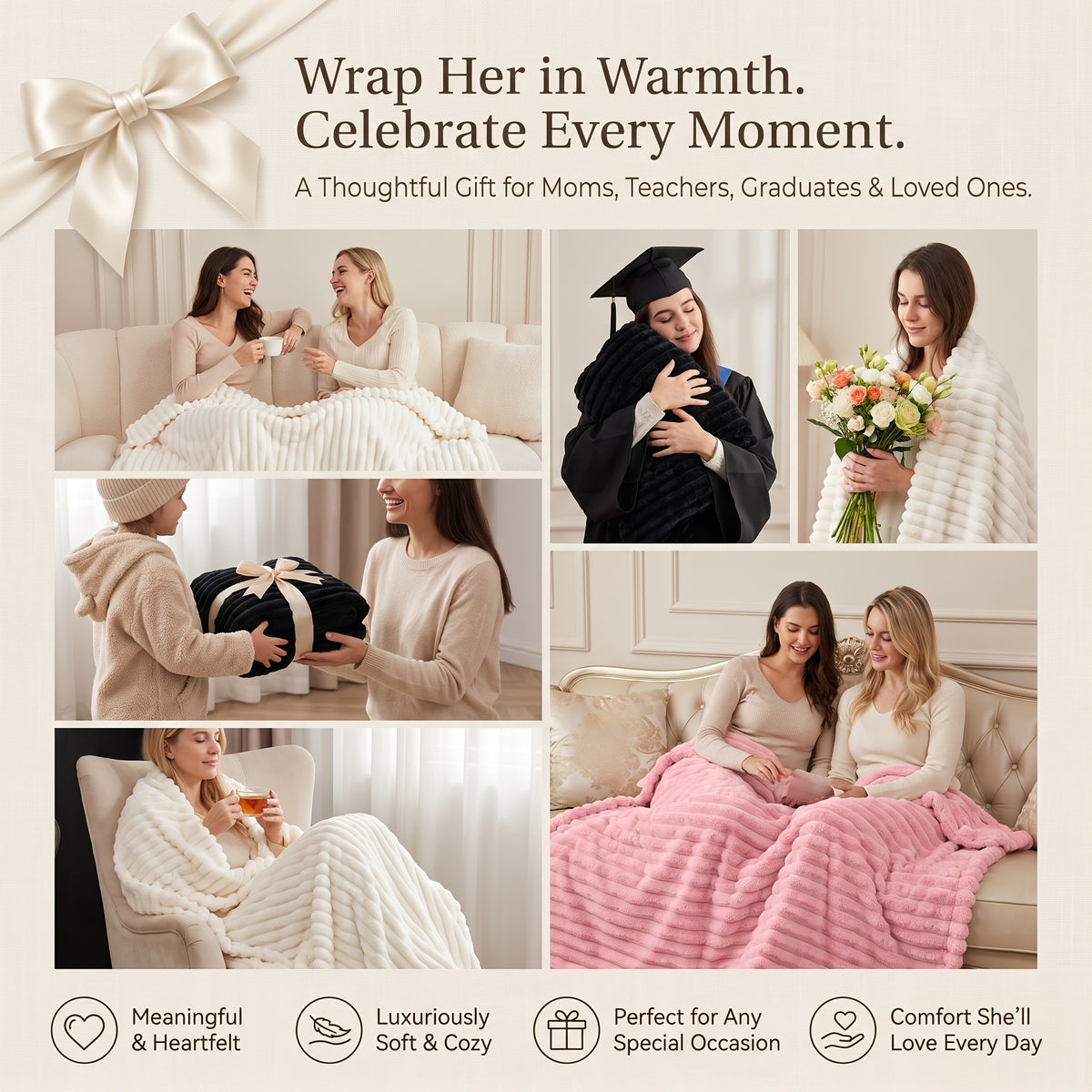 1pc Ultra-soft Faux Rabbit Fur Blanket, Comfortable and Warm, Suitable For All Seasons, Available In Multiple Colours, Multipurpose Blanket, Suitable For Bed - product image 8