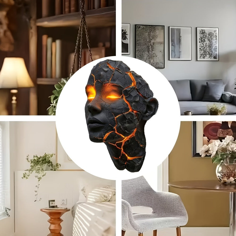 3D Wall Lamp Shattered LED Night Light Broken Face Moving Effect – Gothic Plug-In Wall Decor Light for Bedroom, Living Room, Bar, Cafe & Game Room, Unique Home Lighting Gift - product image 7