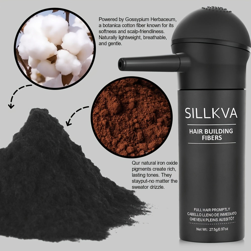 Hair Fibers Spray Applicator Kit Instant Thickness for Thinning Hair & Bald Spots SILLKVA 7 Shades Precision Spray Natural Coverage Hair Loss Concealer Men & Women 0.97oz - product image 8
