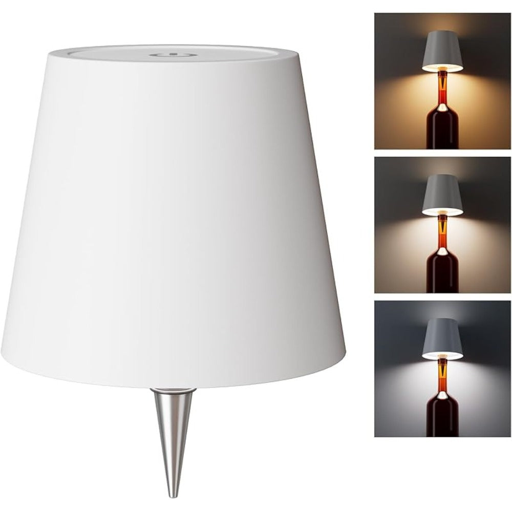 Rechargeable LED Bottle Lamp Table Lamp, 3 Color Temperatures, Touch Control Dimmable Bedside Light for Bedroom Dining Room Bar Desk – Modern Minimalist Design - product image 7
