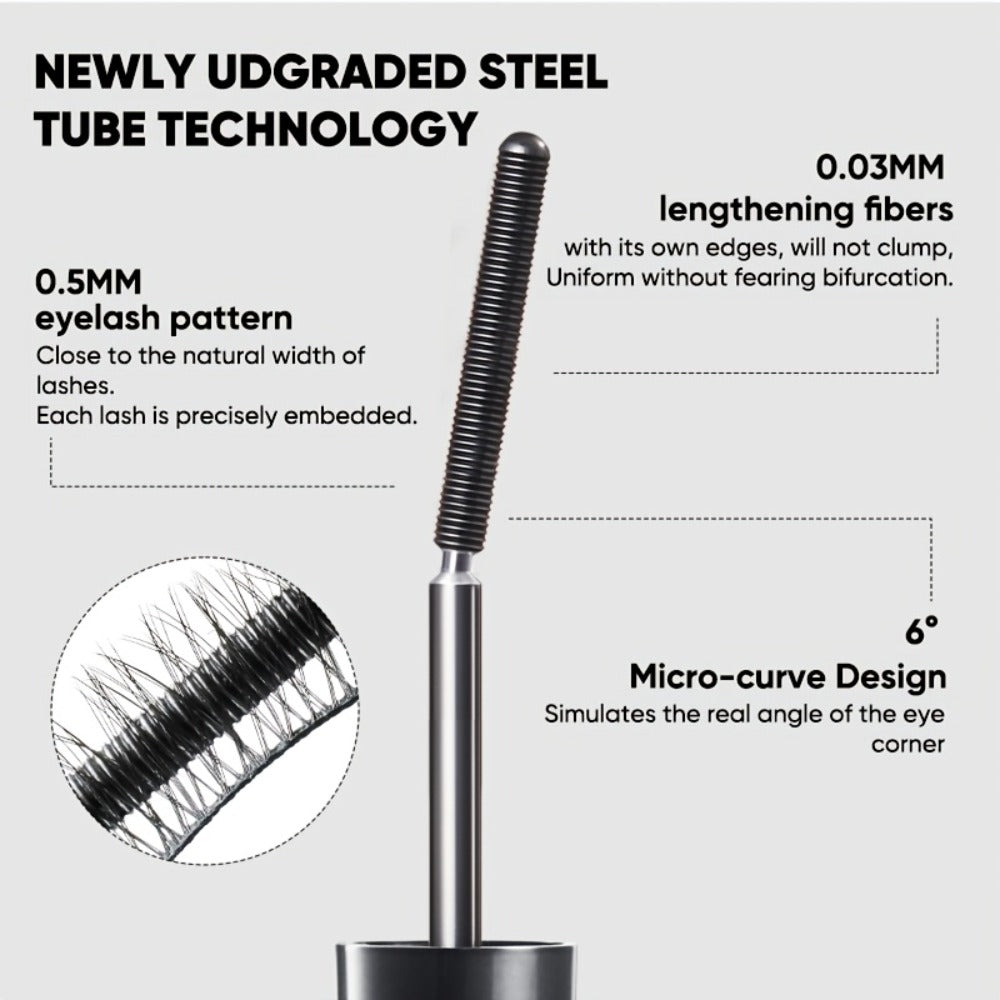 3D Curling Mascara Waterproof Volumizing Lengthening Smudge-Proof Nourishing Eyelash Wand Long-Lasting Black Brown Korean Makeup Style for All Eye Types Women - product image 13