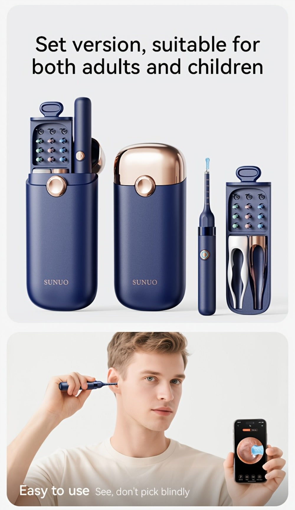 Upgraded 1080P Ear Wax Removal Tool with Camera & Storage Case – LED Light, iOS & Android Compatible, Complete Ear Cleaning Kit, Holiday & Birthday Gift for Whole Family - product image 18