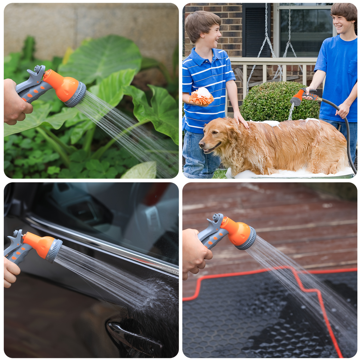 65ft Automatic Garden Hose Reel with 9-Function Sprayer | 180° Swivel Mount - product image 4