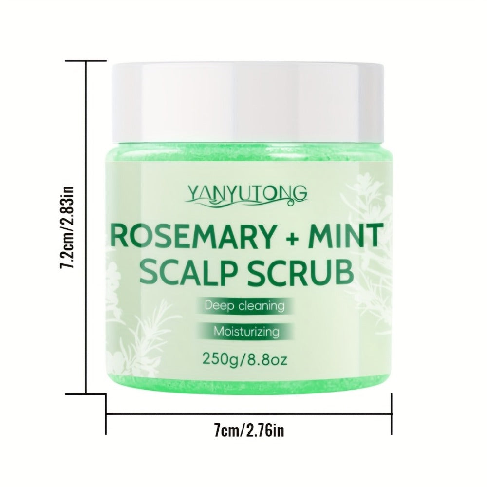 Rosemary Mint Scalp Scrub with Massage Brush 250g — Deep Cleansing Hair Scalp Exfoliator, Removes Buildup & Purifies for Oily, Dry & Color-Treated Hair, All Hair Types - product image 4