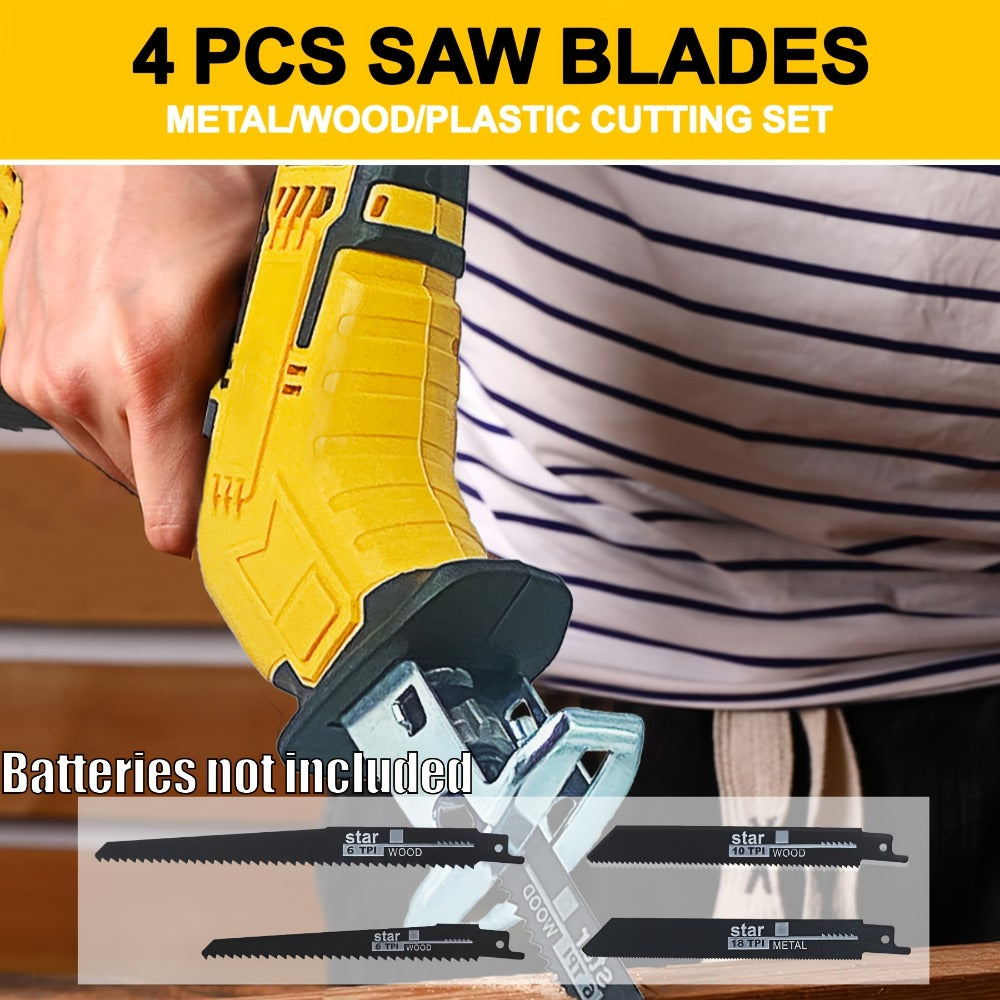Reciprocating Saw Brushless Cordless for DeWalt 20V Battery – 0-3500 SPM Variable Speed, Tool-Free Blade Change, 4 Saw Blades Included, for Wood, Metal & PVC Cutting (Battery Not I - product image 8