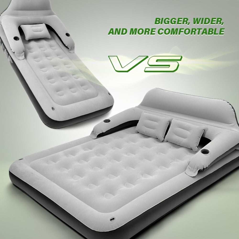 Inflatable Air Mattress with Backrest Pillow & Built-in Pump, Self-Inflating Portable Camping Bed for Outdoor Hiking Travel, Double Size Guest Bed for Home Floor Sleeping - product image 2
