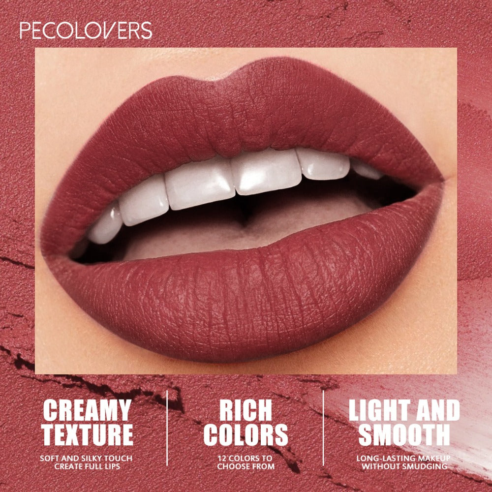 Waterproof Matte Lipstick Pen Set 6PCS with Lip Liner – Long-Lasting Non-Transfer Crayon Formula, Velvety Matte Finish in Nude & Red Shades, Contour Lip Tint Makeup for Women All S - product image 2