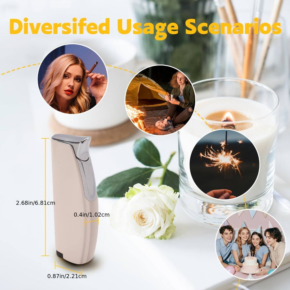 Windproof Lighter 2-Pack – Slim Portable Pocket Lighter with Mirror Finish, Refillable Butane Flame, Fashionable Gift for Men & Women, Available in 8 Colors (Red, Black, White, Sil - product image 4