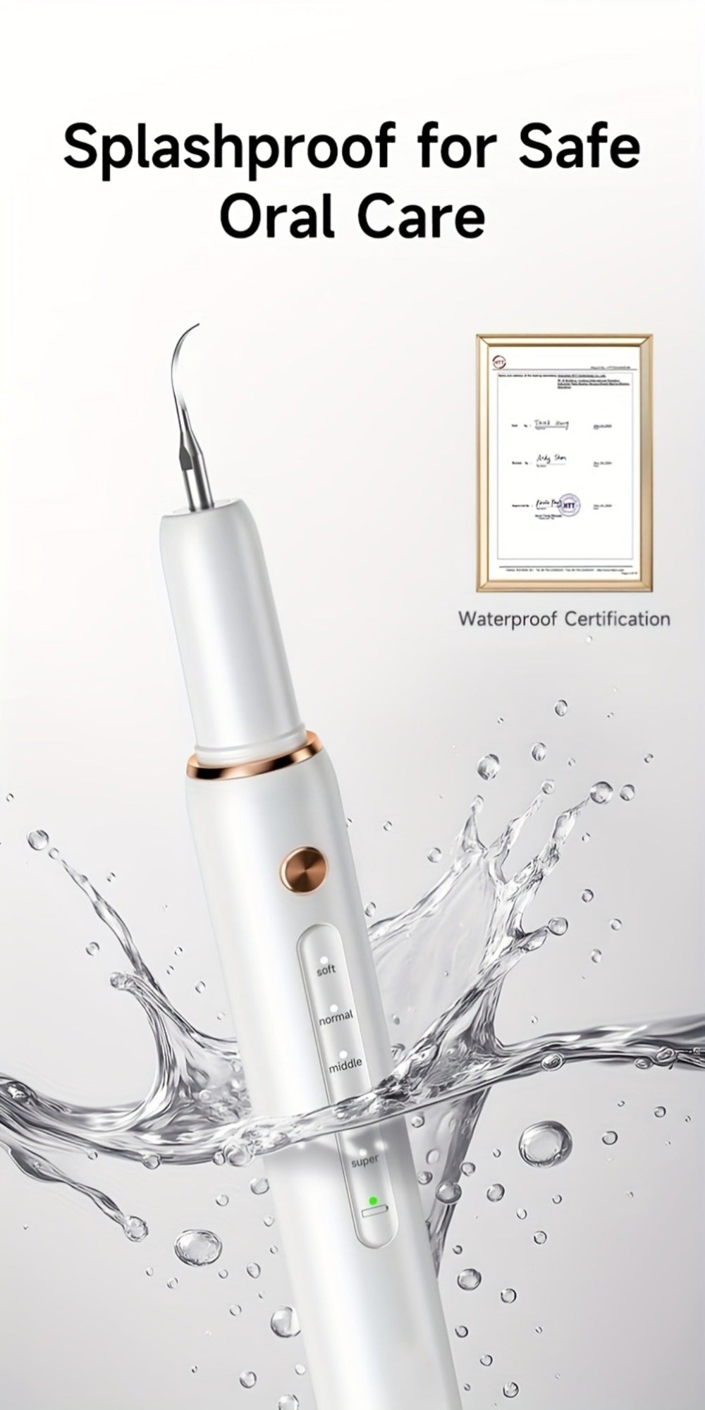 Ultrasonic Tartar Remover Electric Tooth Cleaner 5-Speed IPX6 Waterproof USB Rechargeable Dental Scaler with LED Light Mirror 2 Tips Plaque Stain Removal Tool for Home Oral Care Ad - product image 17
